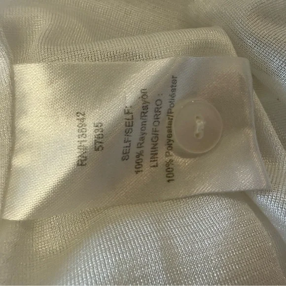 12th Tribe White Spaghetti Strap Tiered Babydoll Dress Size Medium - Picture 5 of 5